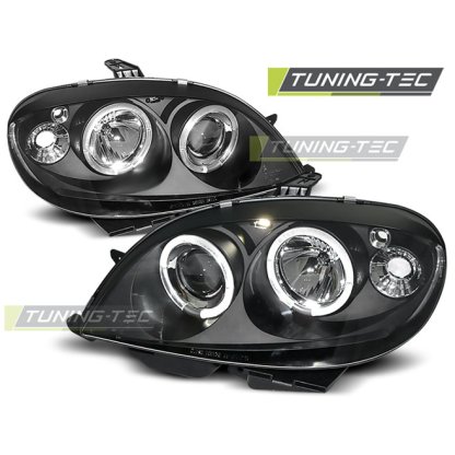 Přední světla angel eyes Citroen Saxo 00-04 černé
