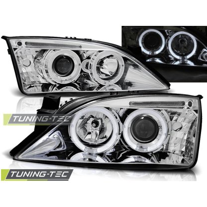 Přední světla angel eyes Ford Mondeo 00-07 chrom