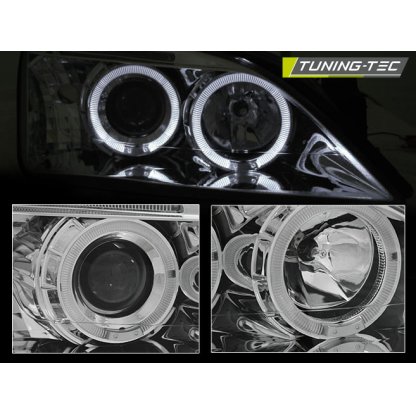 Přední světla angel eyes Ford Mondeo 00-07 chrom