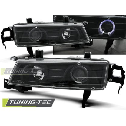 Přední světla angel eyes Honda Prelude černé