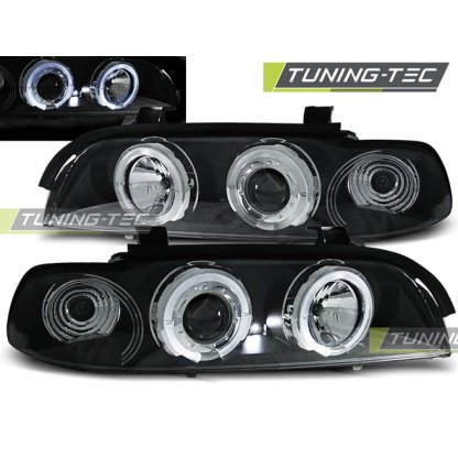 Přední světla angel eyes man. BMW E39 - černá