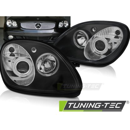 Přední světla angel eyes Mercedes-Benz SLK R170 černá