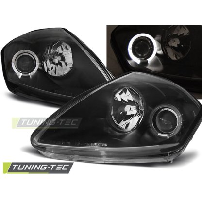 Přední světla angel eyes Mitsubishi Eclipse D50 00-05 černá
