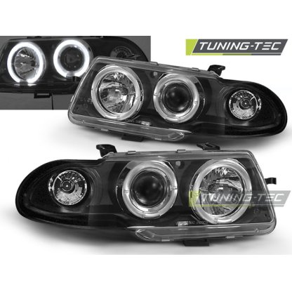 Přední světla angel eyes Opel Astra F 91-94 černé