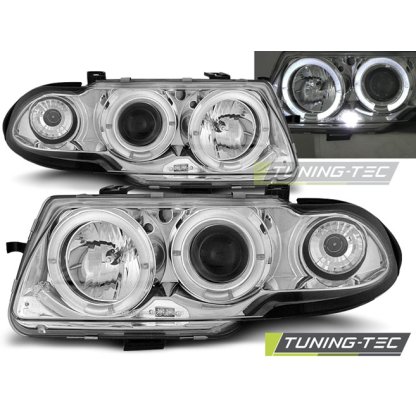 Přední světla angel eyes Opel Astra F chromové 95-97