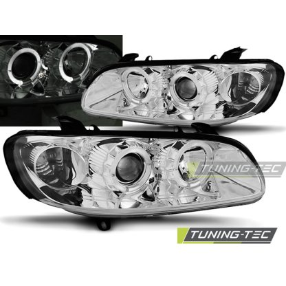 Přední světla angel eyes Opel Omega chromové