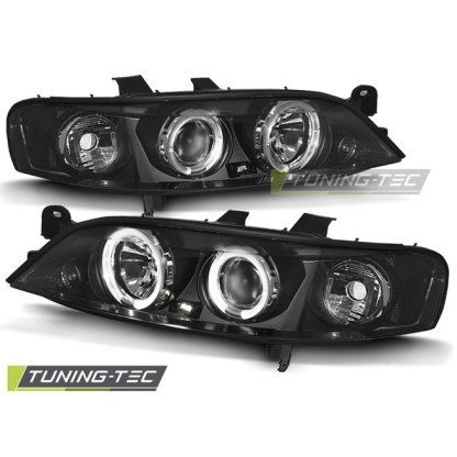 Přední světla angel eyes Opel Vectra B černé 99-02