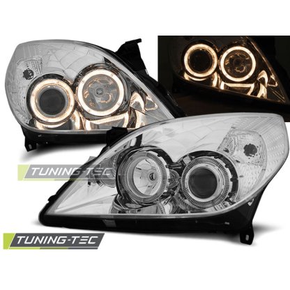 Přední světla angel eyes Opel Vectra C 05-08 chromová