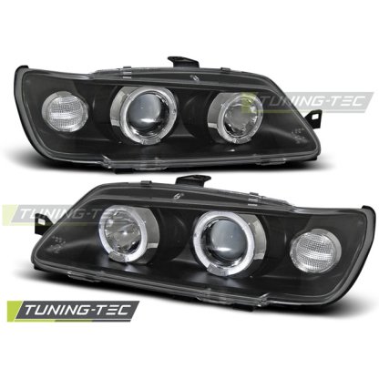 Přední světla angel eyes Peugeot 306 černé