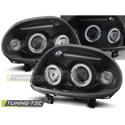 Přední světla Angel Eyes Renault Clio II 98-01 černá
