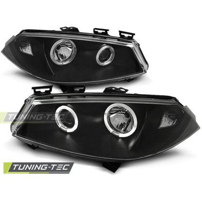Přední světla Angel Eyes Renault Megane 02-05 černá