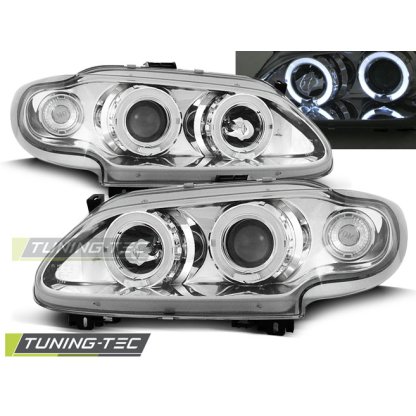 Přední světla angel eyes Renault Megane/Scenic 96-99 chromové