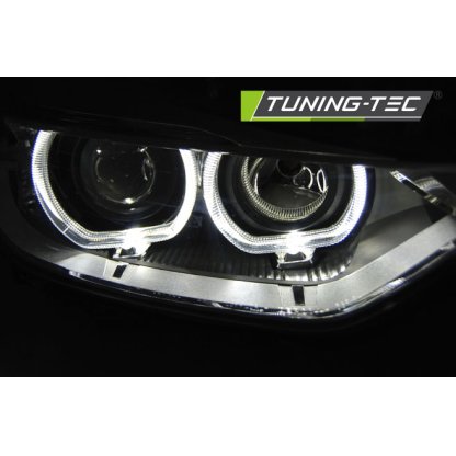 Přední světla angel eyes s LED denními světly BMW 3 F30/F31 11-15 černá