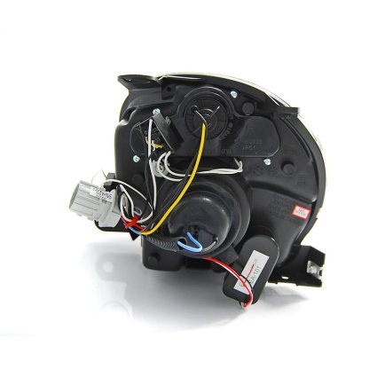 Přední světla angel eyes s LED Fiat 500 07- chrom