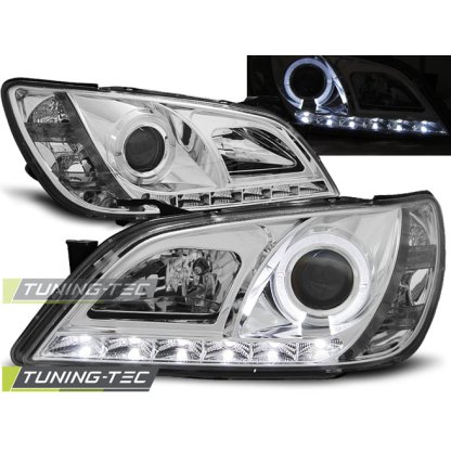 Přední světla angel eyes s LED světly LEXUS IS 98-05 chromové