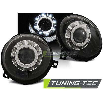 Přední světla Angel Eyes s LED VW Lupo 98-05 černá