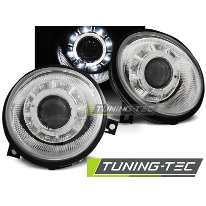 Přední světla Angel Eyes s LED VW Lupo 98-05 chrom