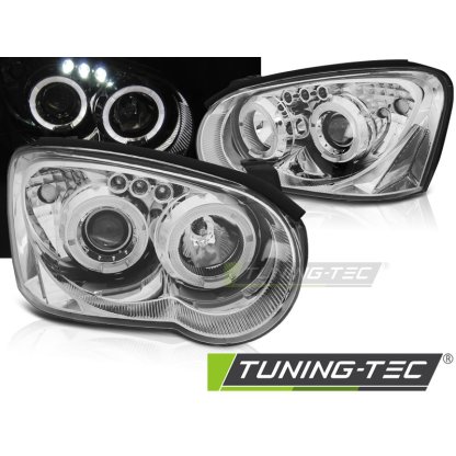 Přední světla angel eyes Subaru Impreza 03-05 chromová