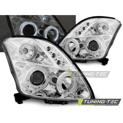 Přední světla angel eyes Suzuki Swift chromové