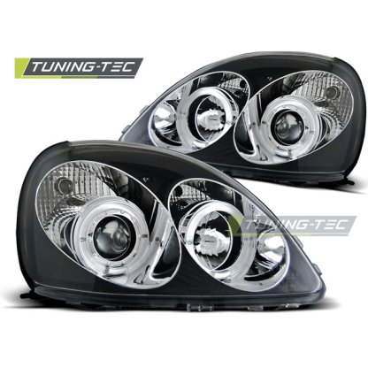 Přední světla angel eyes Toyota Yaris 98-04 černé