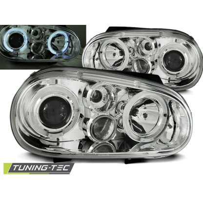 Přední světla Angel Eyes VW Golf IV 97-06 chrom