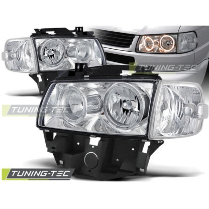 Přední světla angel eyes VW T4 chromové