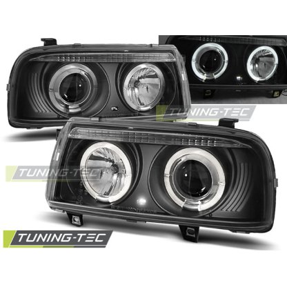 Přední světla Angel Eyes VW Vento 91-98 černá