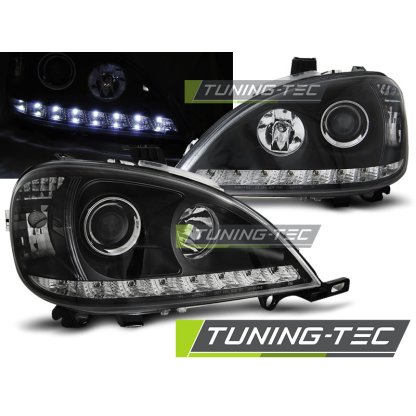 Přední světla čirá s LED Mercedes-Benz M W163 01-05 černá