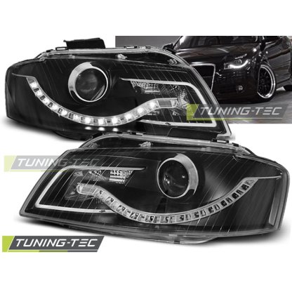 Přední světla devil eyes AUDI A3 8P 03-08 černá