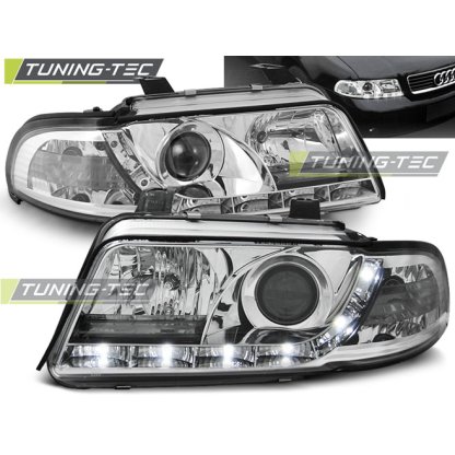 Přední světla devil eyes AUDI A4 B5 99-01 chrom