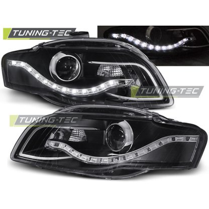 Přední světla Devil Eyes Audi A4 B7 05-08 - černé