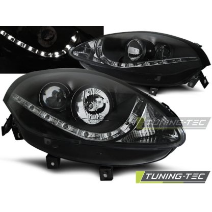 Přední světla Devil eyes LED FIAT Bravo II 07- černá