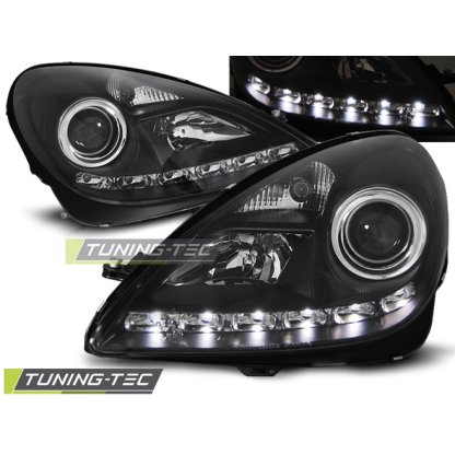 Přední světla devil eyes Mercedes-Benz SLK R171 04-11 černá