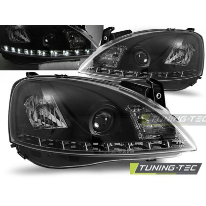 Přední světla Devil Eyes Opel Corsa C černé