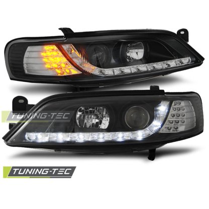 Přední světla Devil Eyes Opel Vectra B 96-99 černá LED blinkr