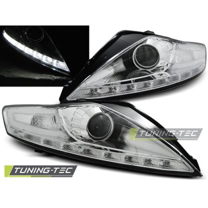 Přední světla Devil Eyes s LED Ford Mondeo 07-10 chrom