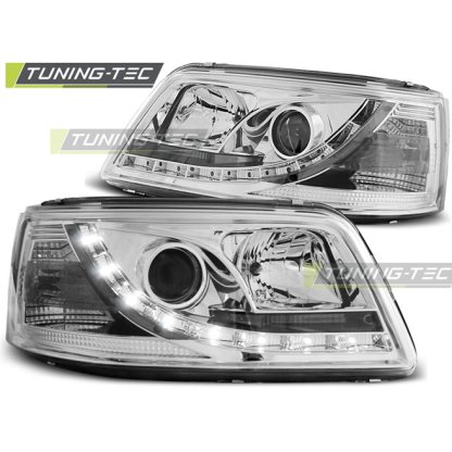Přední světla Devil Eyes s LED VW T5 03- chromové