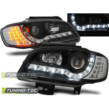 Přední světla Devil Eyes Seat Ibiza/Cordoba 99-02 LED blinkr černá