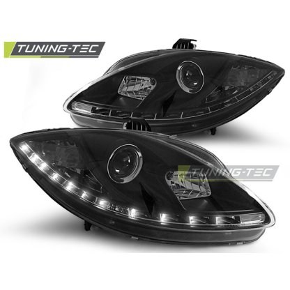 Přední světla Devil Eyes Seat Leon 1P 05-09 černé