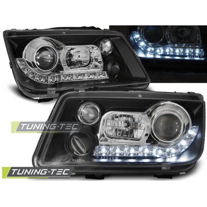 Přední světla Devil Eyes VW Bora černá