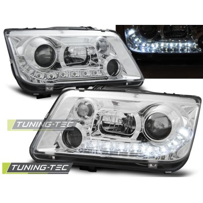 Přední světla Devil Eyes VW Bora chromová