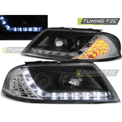 Přední světla Devil Eyes VW Passat 3BG 00-04 černá LED blinkr