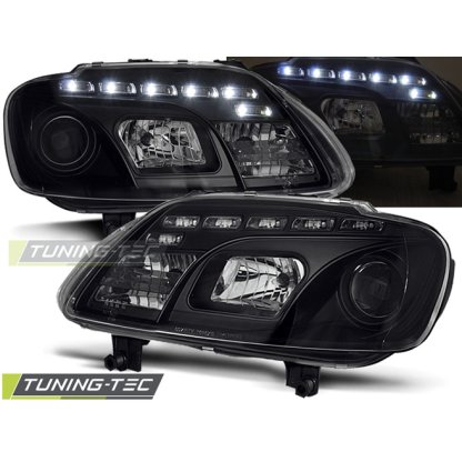 Přední světla Devil Eyes VW Touran 1T 03-06 černá
