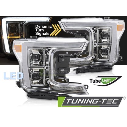 Přední světla full LED pro FORD F150 MK13 2017-2020 chrom