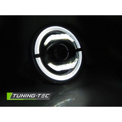 Přední světla LED angel eyes Jeep Wrangler TJ/LJ/JK 96-18 černá