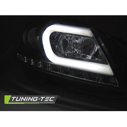 Přední světla LED blinkr TubeLights Mercedes-Benz C W204 11-14 černá