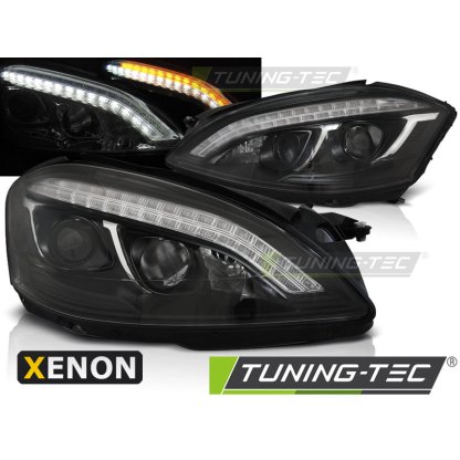 Přední světla LED D1S xenon Mercedes-Benz S W221 05-09 černá