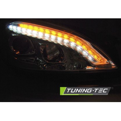 Přední světla LED D1S xenon Mercedes-Benz S W221 05-09 chromová