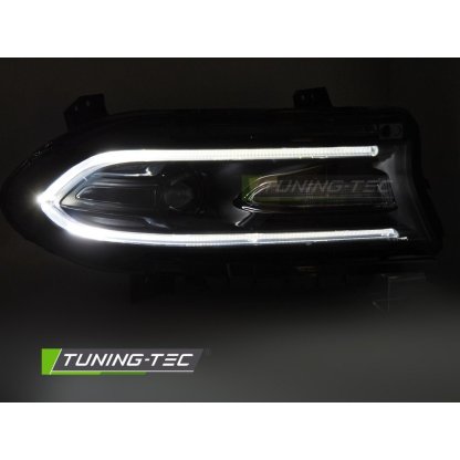 Přední světla, LED denní světla pro DODGE CHARGER 2014-2023 černá