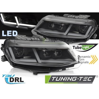 Přední světla LED, LED denní světla pro CHEVROLET CAMARO 2016-2018 černé